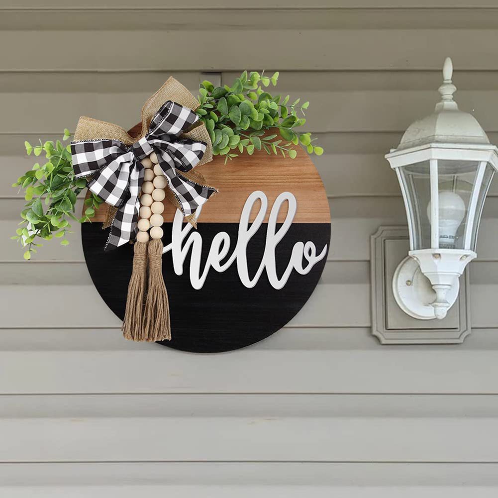 Welcome Sign House Number Full Of Rustic Atmosphere High Quality Plywood - Picture 19 of 27