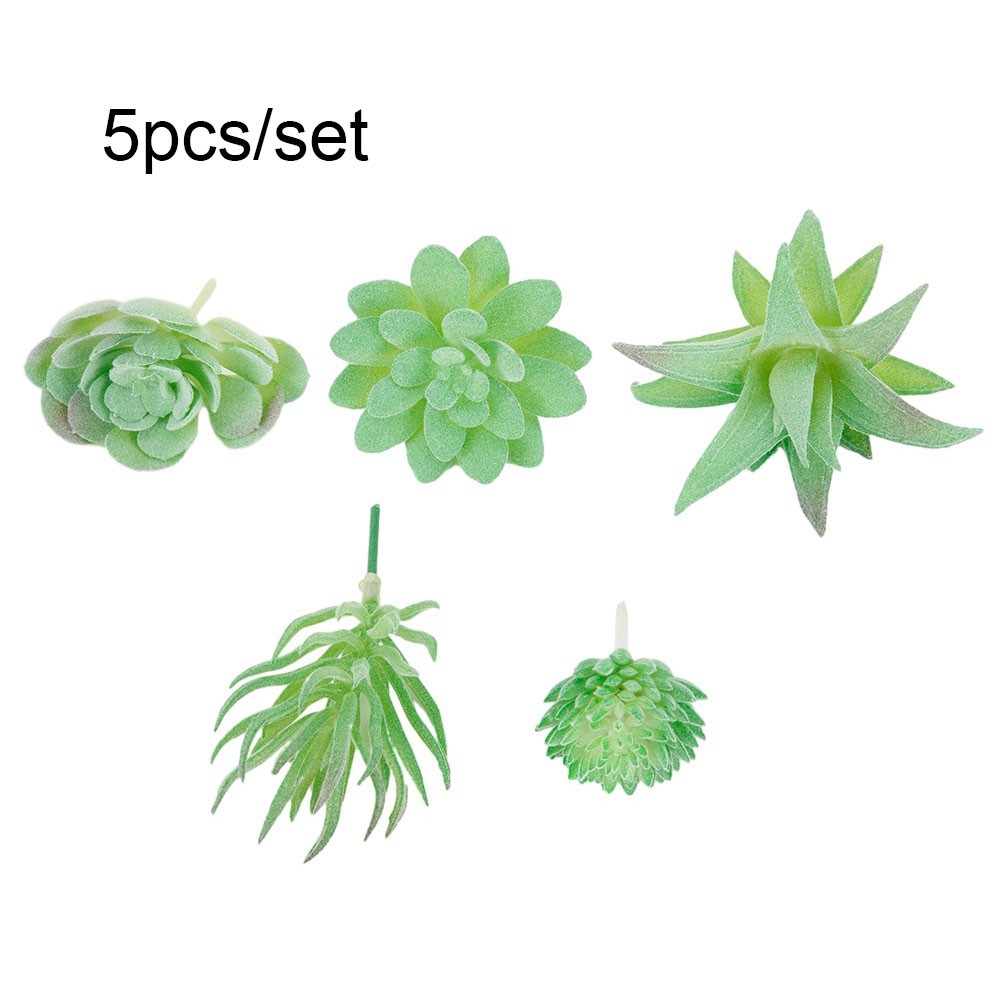 5PCS Artificial Succulent Plants Assorted Unpotted Garden Fake Flower Decor