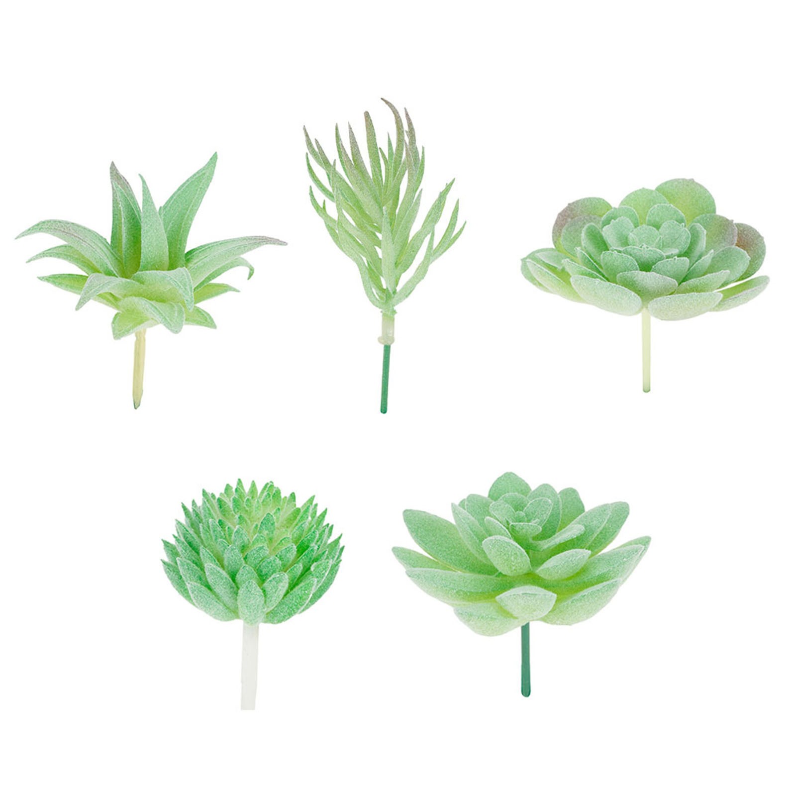 5PCS Artificial Succulent Plants Assorted Unpotted Garden Fake Flower Decor