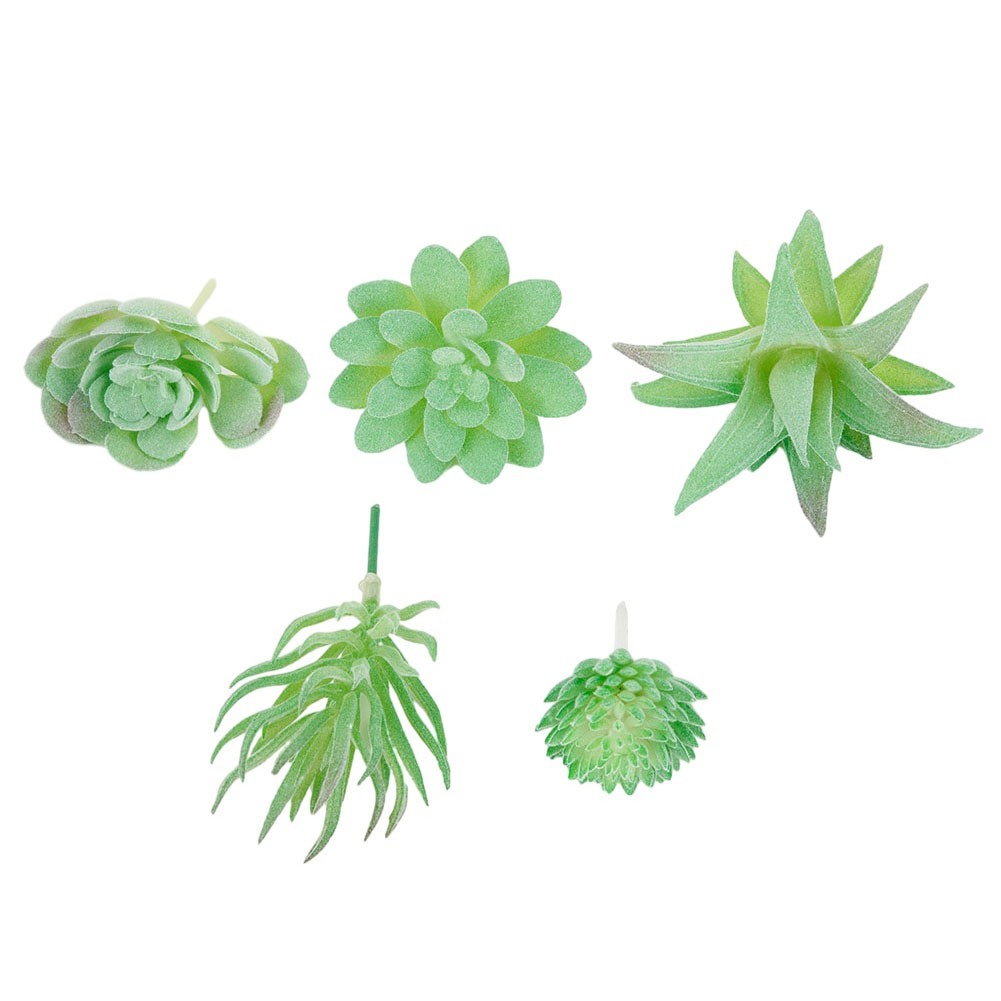 5PCS Artificial Succulent Plants Assorted Unpotted Garden Fake Flower Decor