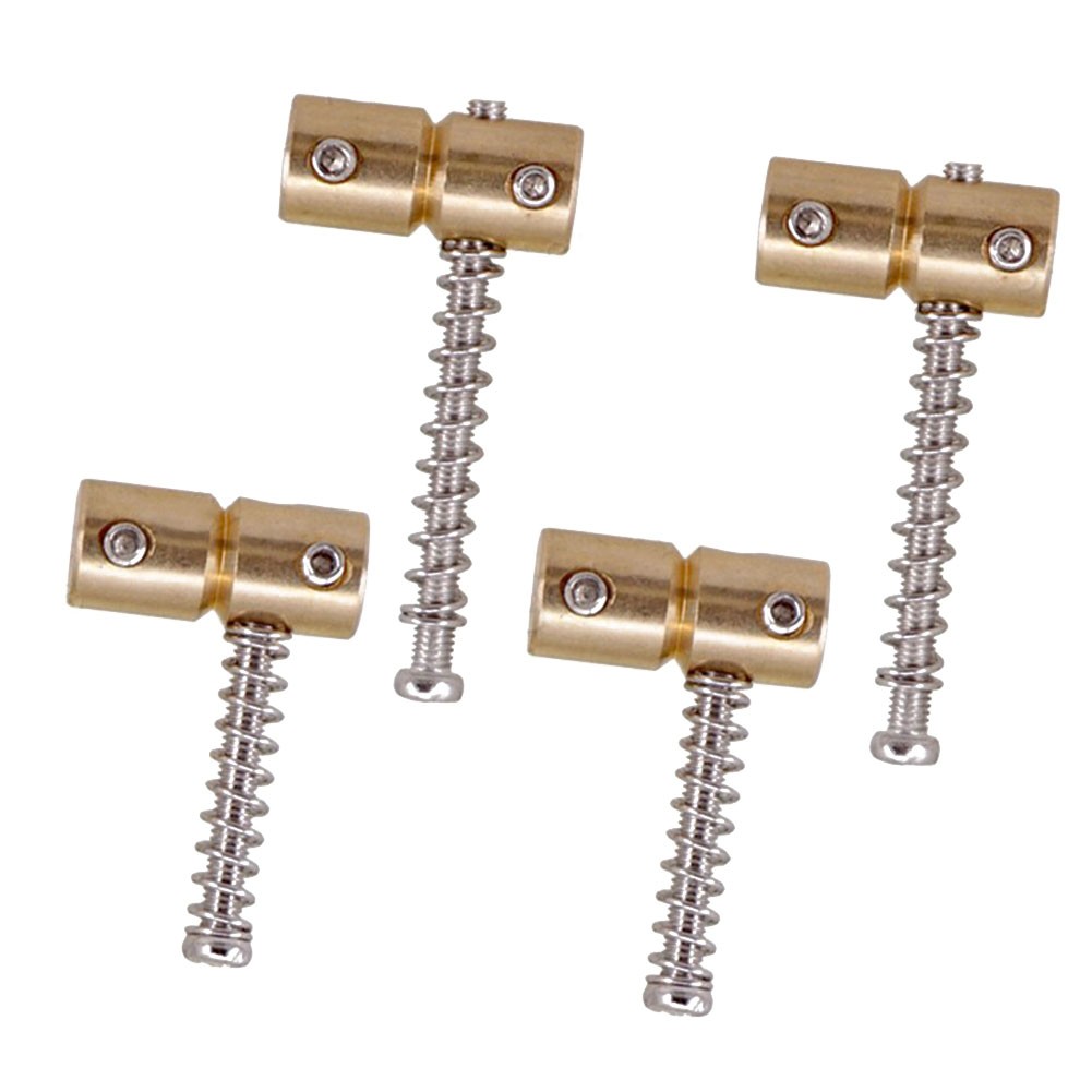 Brass For Electric Bass Bridge Saddle Set 4 Pieces for String Adjustment - Picture 25 of 35